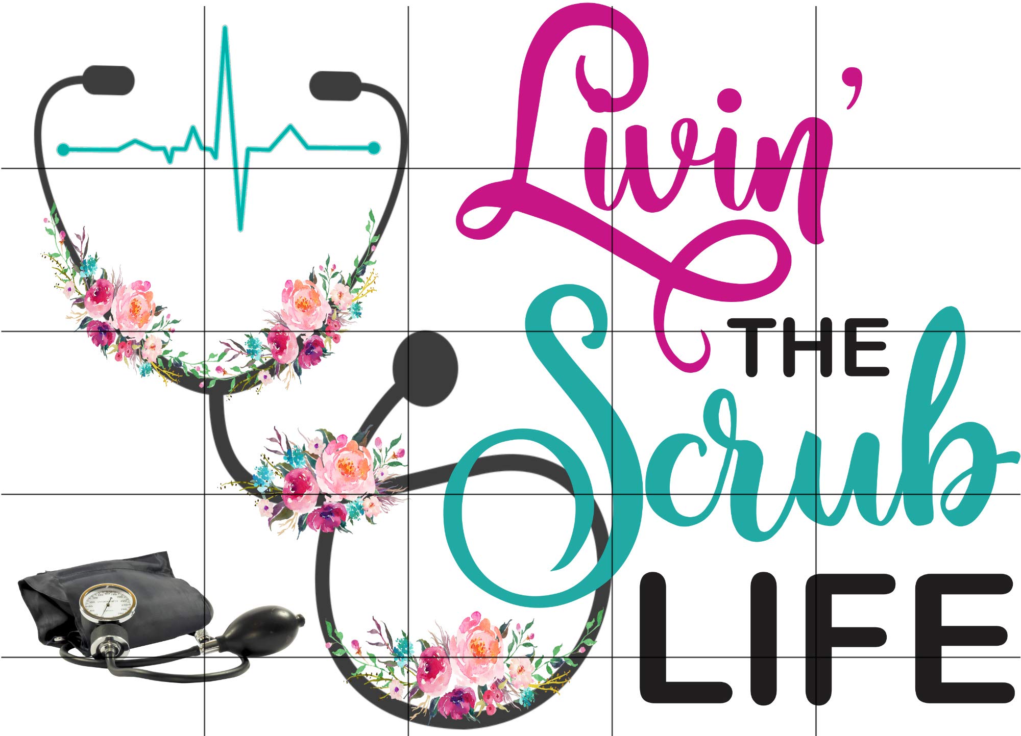 Scrub Life Nurse Ready-to-Press Sublimation Transfer - Instant Use for RN, LPN & CNA - Adult T-Shirt Size - Perfect for Nursing Appreciation Gifts & Medical Professionals Wardrobe
