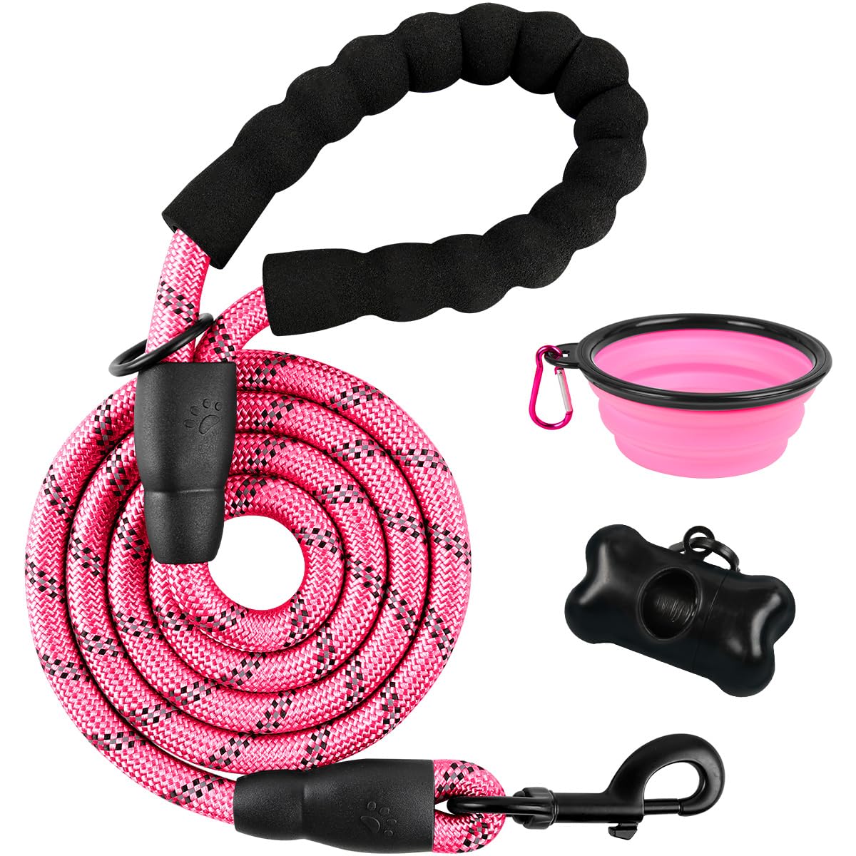 BARKBAY Heavy Duty Dog Leash for Large Dogs - 4FT/5FT/6FT Reflective Dog Leash with Padded Handle for Walking, Training & Running - Durable Pet Leash for Medium to Large Breeds (5FT-1/2