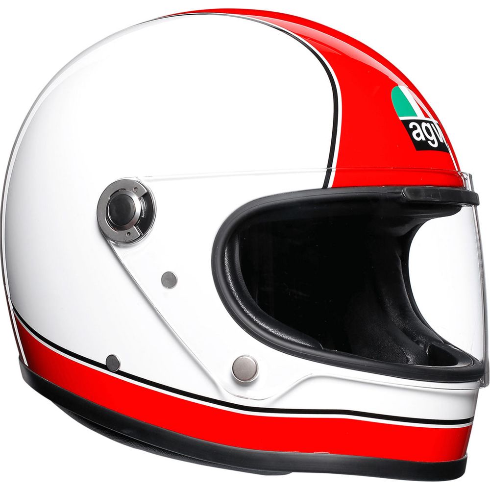 AGV X3000 Super Red/White Motorcycle Helmet - DOT & ECE Certified Full Face Helmet for Racing & Street Riding - Lightweight & Aerodynamic Design for Comfort & Safety