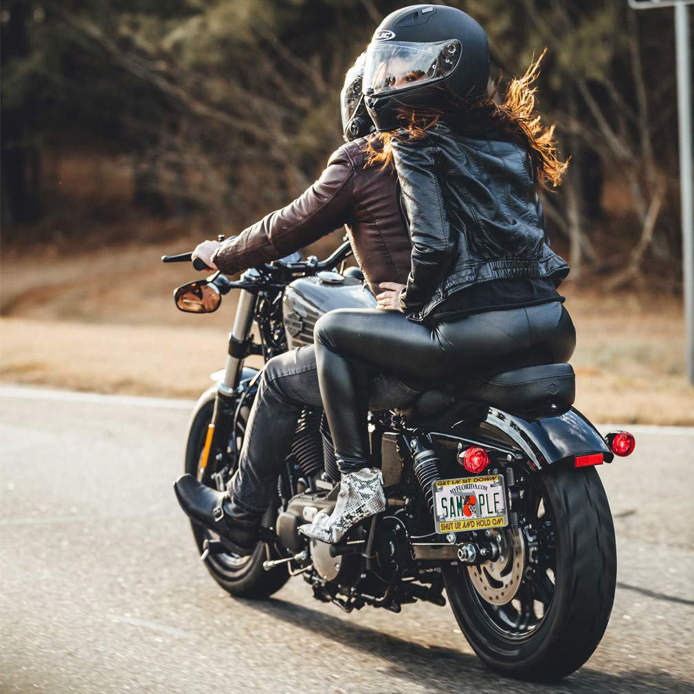 Metal Bike License Plate Frame - Weatherproof Motorcycle Accessories for Riding