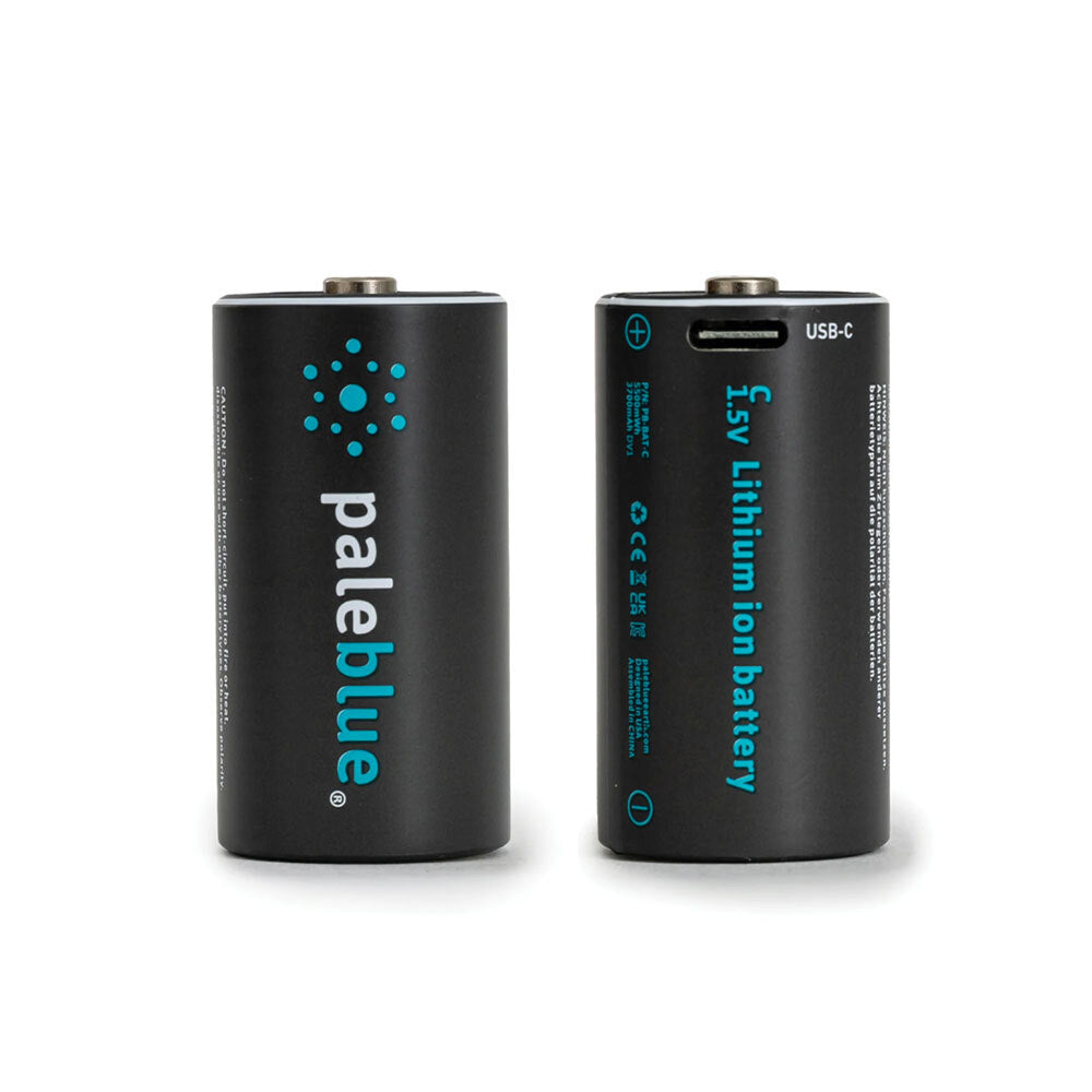 2-Pack Paleblue Fast Charging USB-C Rechargeable Smart Batteries - Perfect for Wireless Keyboards, Gaming Controllers & Smart Home Devices