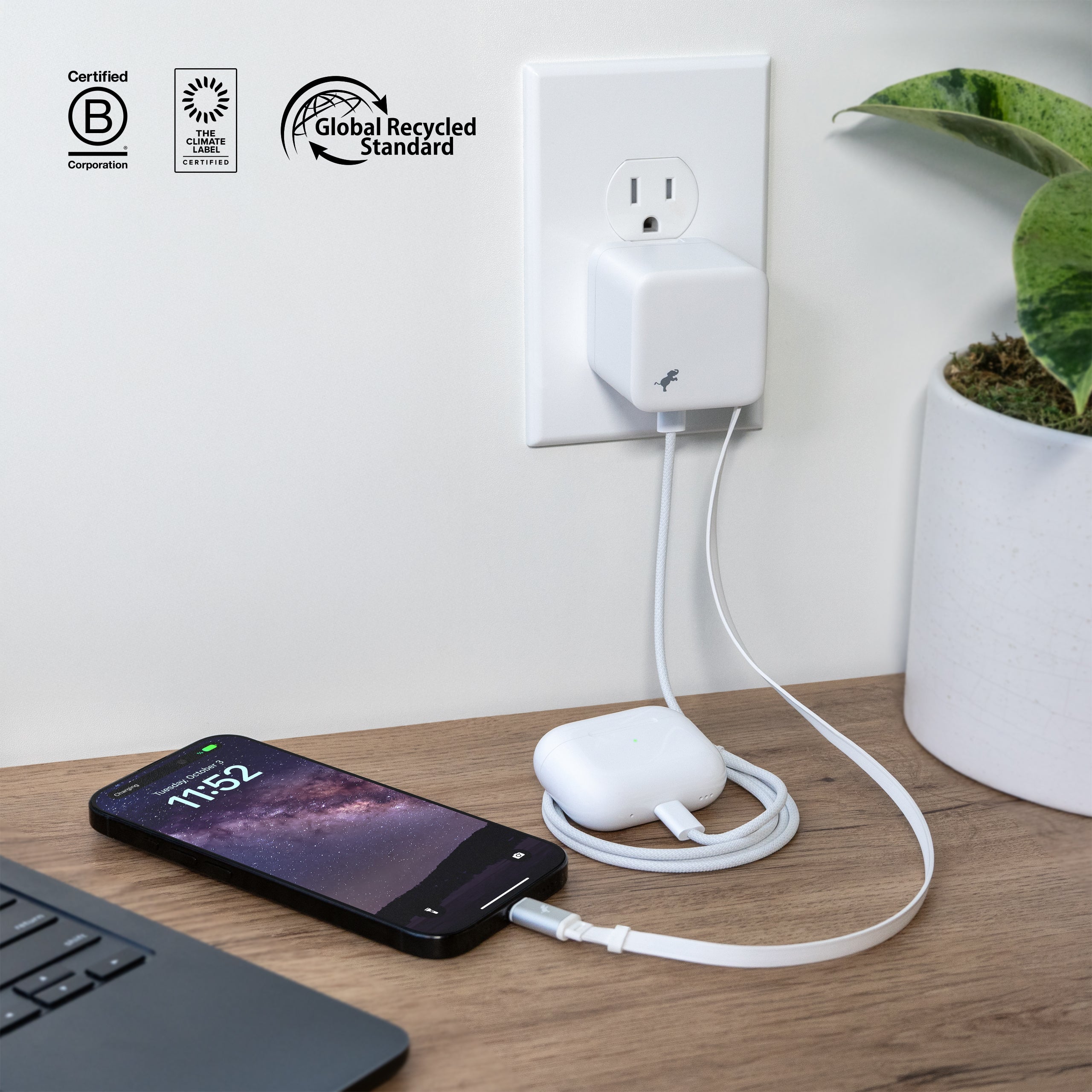 65W Fast Wall Charger with GaN Technology - Compact & Powerful USB-C PD Charger for iPhone, Samsung, MacBook - Perfect for Travel, Home & Office Use