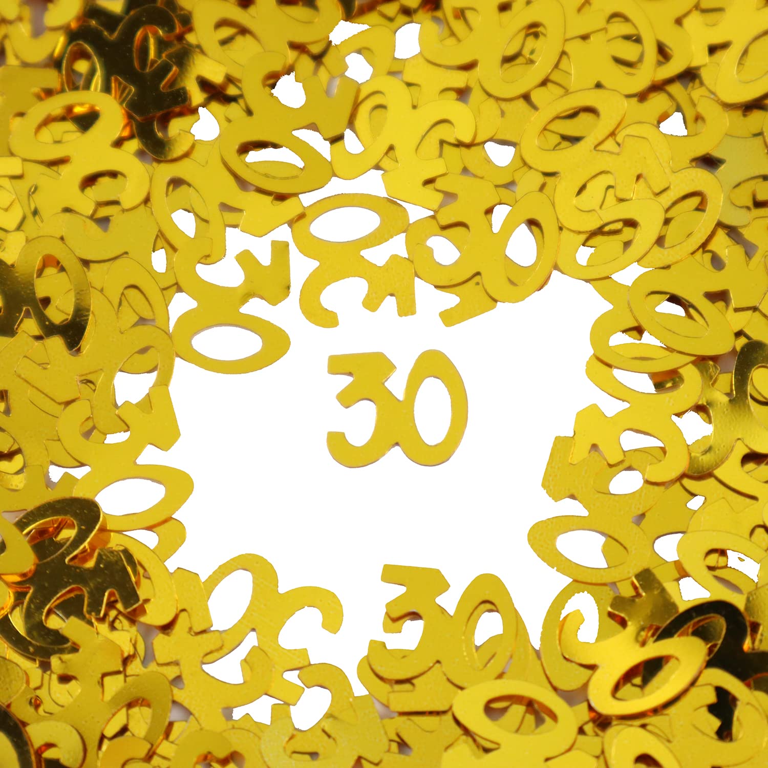 30th Birthday Confetti - Gold Number 30 Table Confetti for Birthday & Anniversary Party Decorations | Perfect for 30th Birthday Celebrations, Table Scatters, and Party Supplies