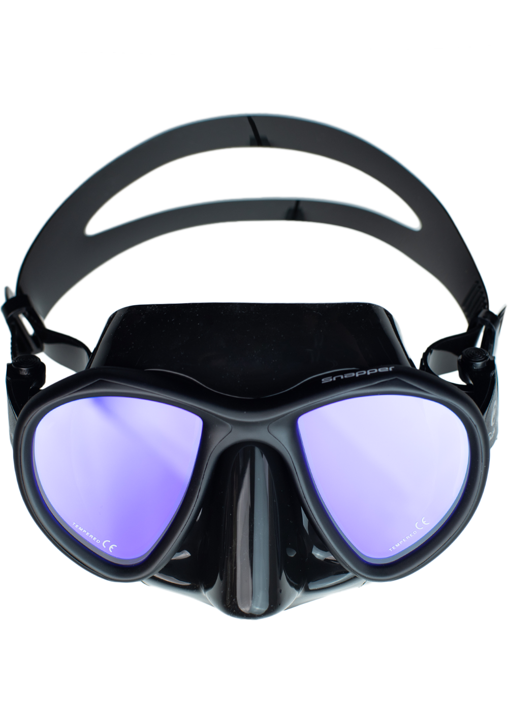 Rob Allen Snapper Mask - Black with Tinted Lens for Spearfishing, Scuba Diving & Water Sports