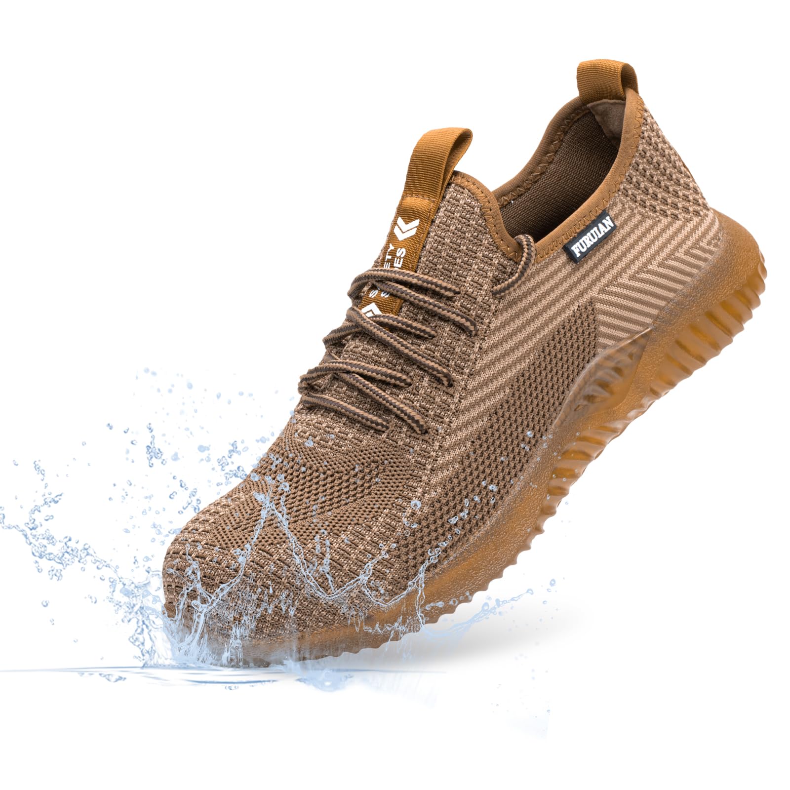 **Waterproof Steel Toe Work Shoes for Men - Non-Slip Safety Sneakers for Construction, Warehouse & Industrial Use - Durable & Comfortable for All-Day Wear**