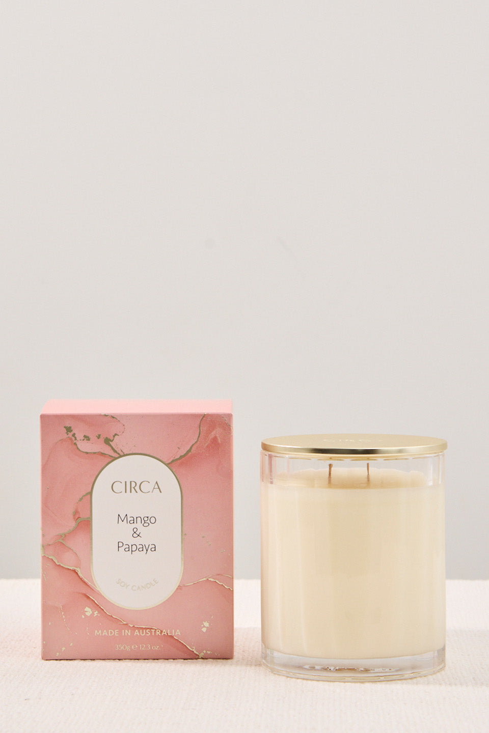 Mango & Papaya Scented Candle 12oz (350g) - Tropical Fruit Aromatherapy Candle for Relaxation, Spa, and Home Decor