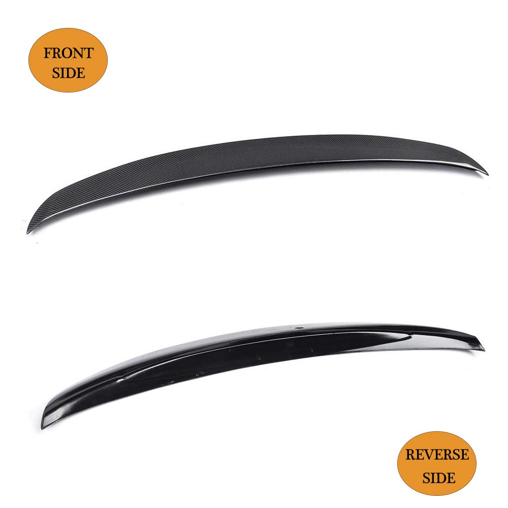 Carbon Fiber Trunk Spoiler for Infiniti G35 G25 G37 Q40 2007-2015 Sedan - High Kick Duckbill Rear Wing Lip with Circular Hole - Factory Direct - Perfect for Car Enthusiasts & Street Racing Upgrades