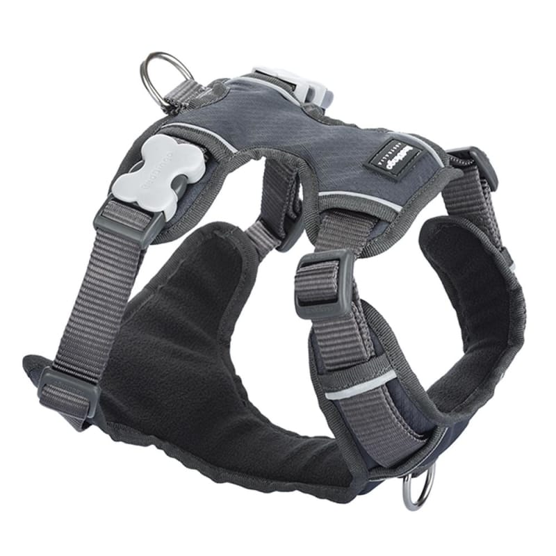 Red Dingo Padded Charcoal Dog Harness - Adjustable & Comfortable for Small to Large Dogs (5 Sizes) | Perfect for Walking, Hiking & Outdoor Adventures
