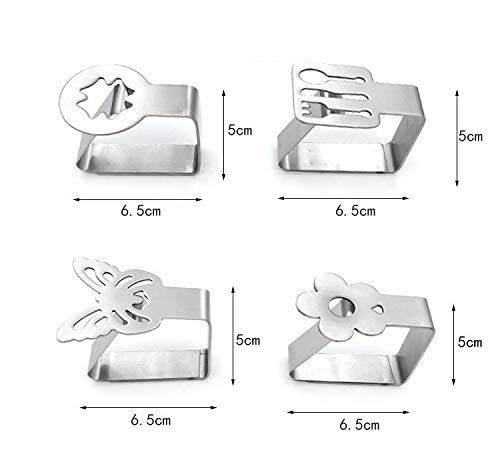 Weyoo 6 Pack Heavy Duty Stainless Steel Tablecloth Clips - Thickened Strong Table Cover Clamps for Outdoor & Indoor Use - Perfect for Picnics, BBQs, Parties & Home Decor (Silver)
