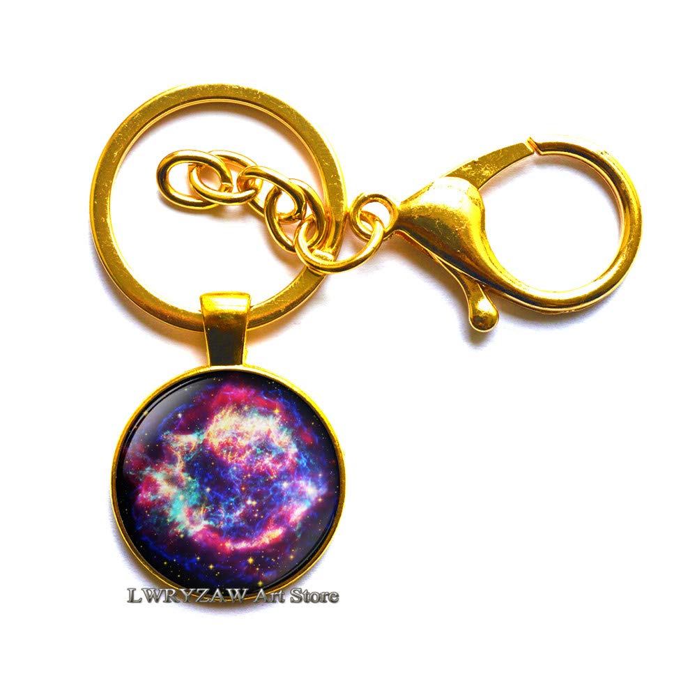 Galaxy Keychain - Space Astronomy Jewelry Gift for Stargazers