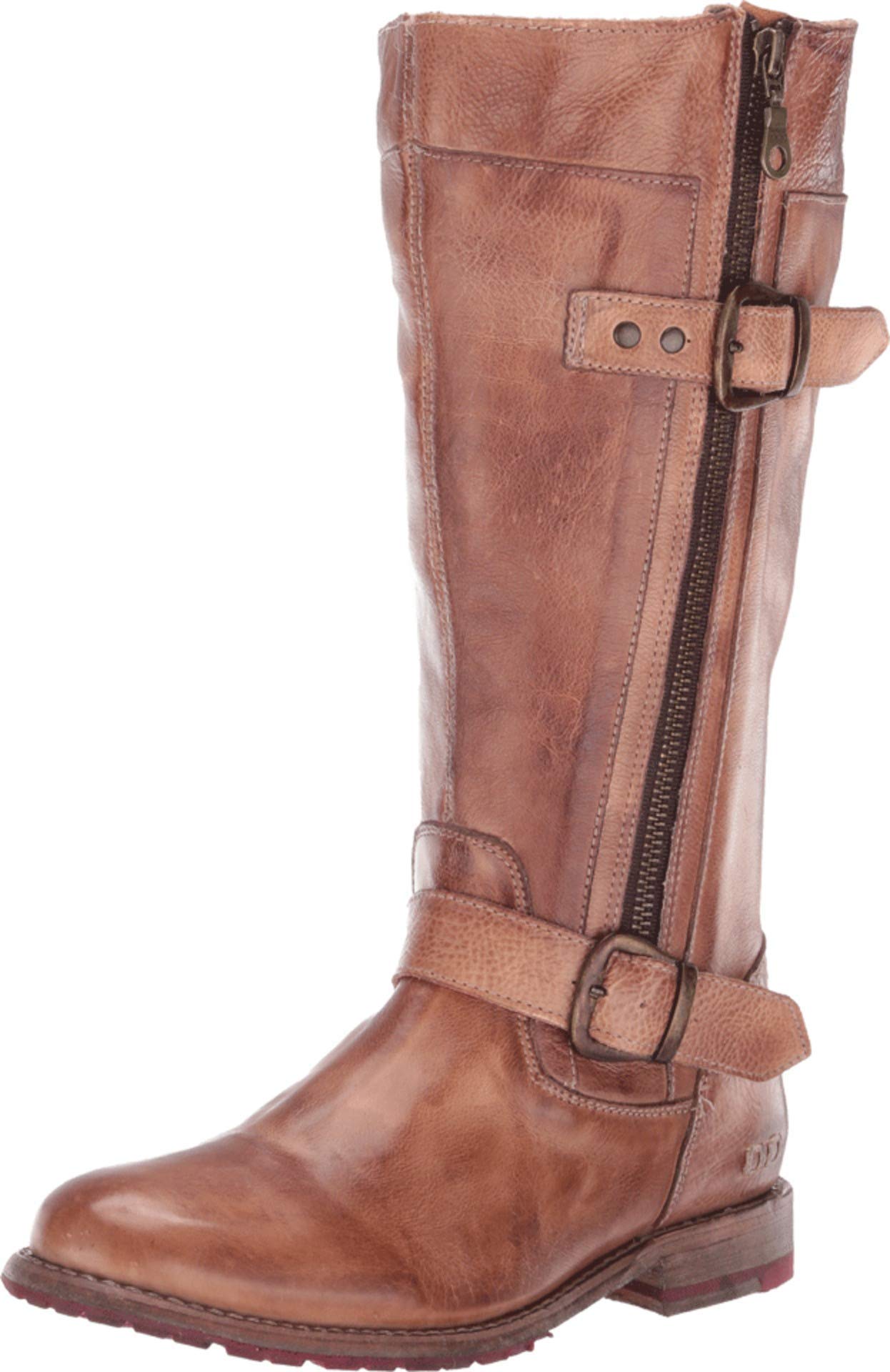 Bed|Stu Gogo Lug Wide Calf Boots for Women - Comfortable & Stylish Leather Ankle Booties - Perfect for Fall, Winter & Casual Outfits