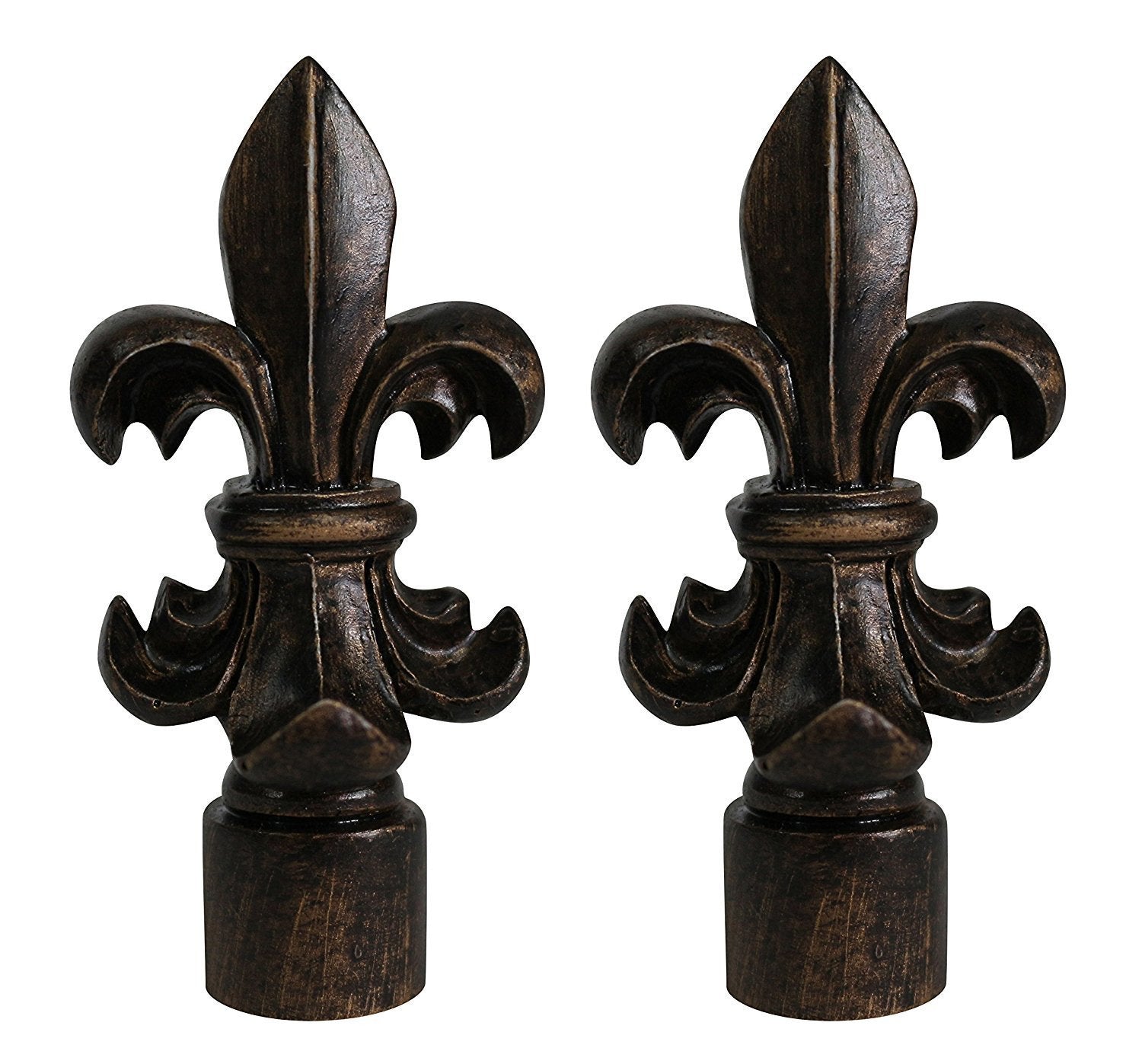 3 Inch Tall Fleur de Lis Lamp Finial - Elegant Decorative Lighting Accent for Home, Bedroom, and Living Room