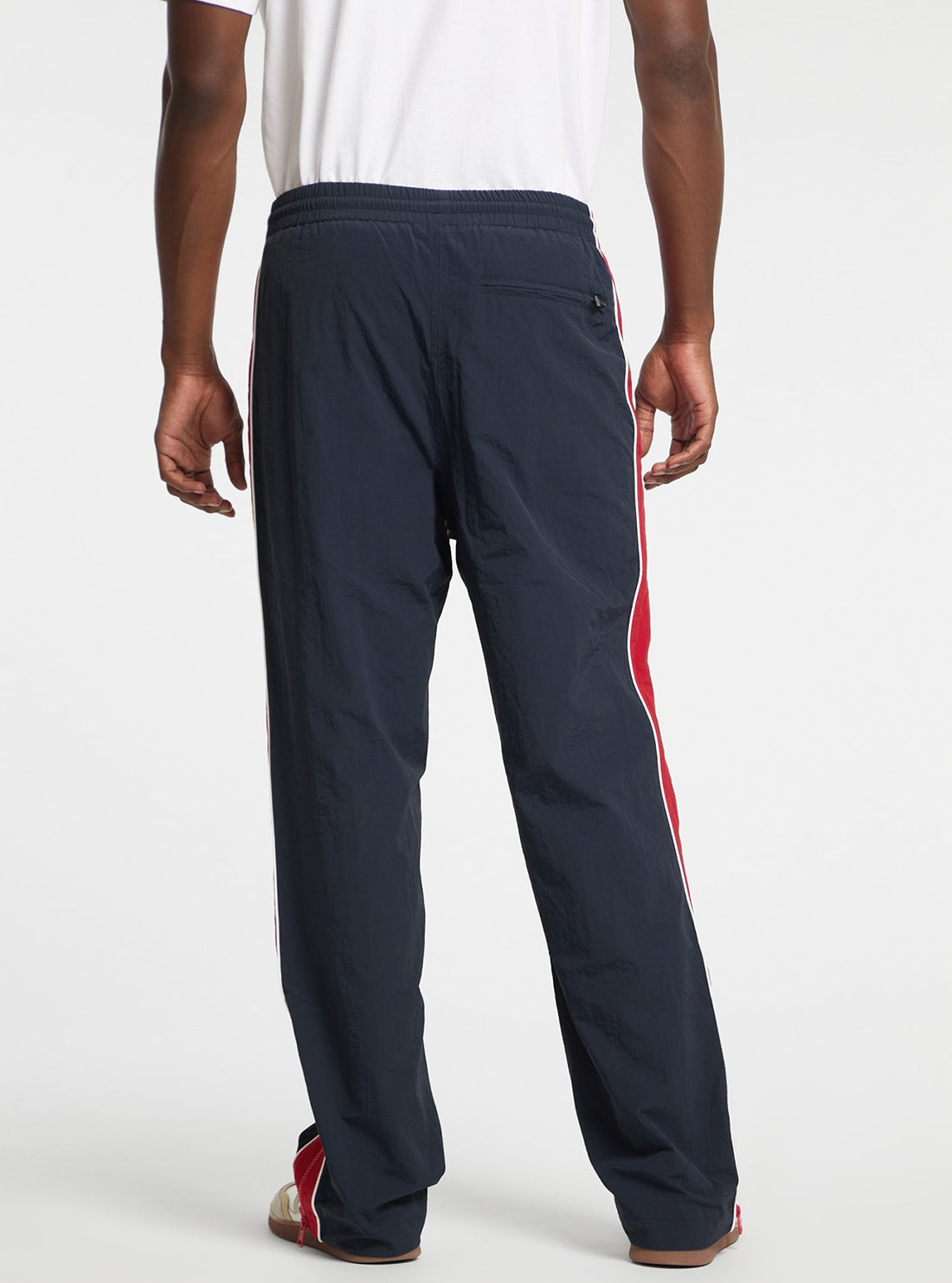Guess Women's Navy Blue Windbreaker Pants - Lightweight Water-Resistant Joggers for Outdoor Running, Hiking & Travel