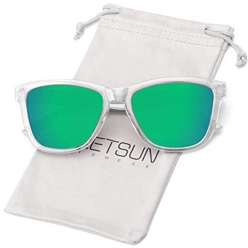 Clear Frame / Green Mirrored Lens