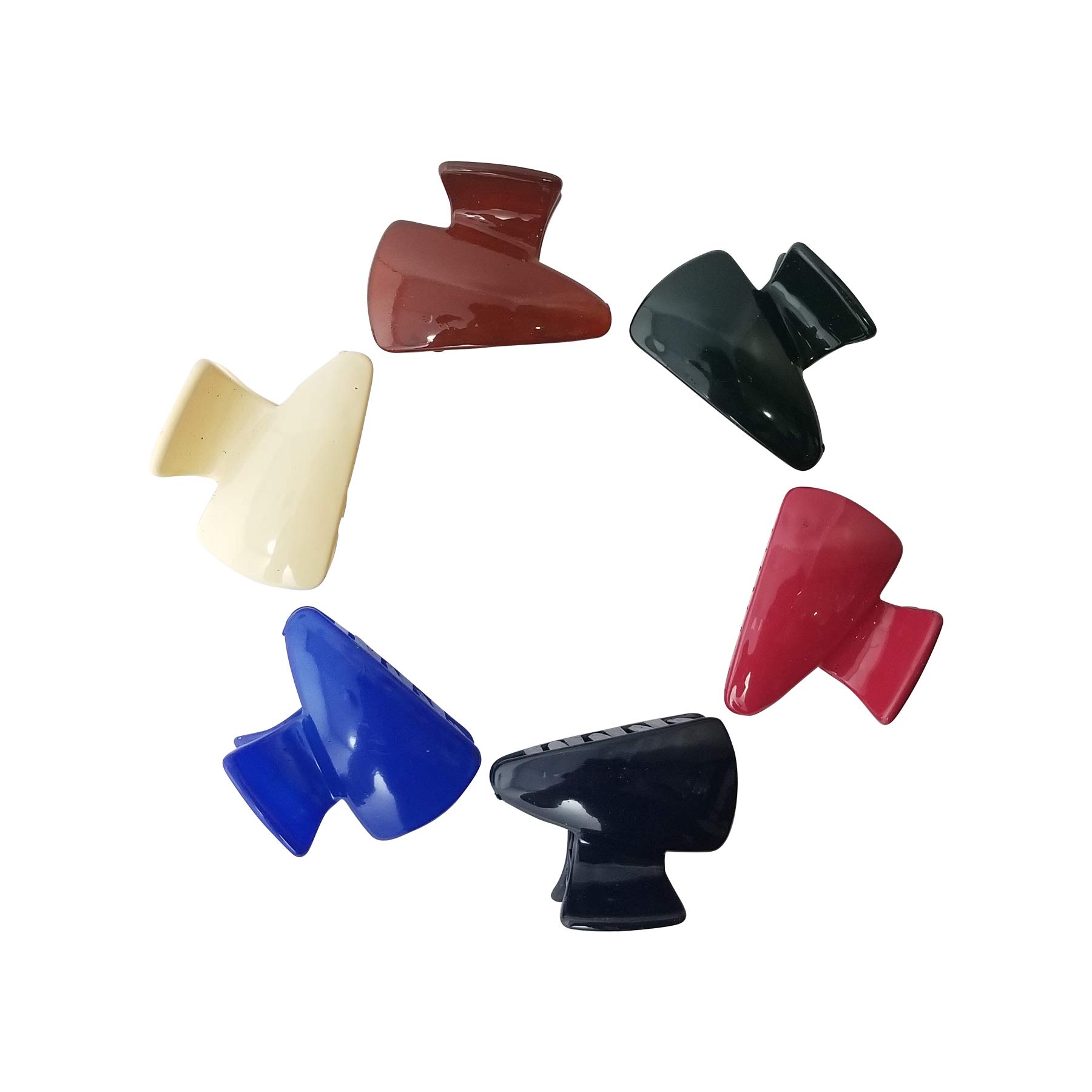 Evogirl Exclamation Shape Hair Claw Clip - No Slip Grip Butterfly Clip for Women & Girls (Multicolor, Small) - Perfect for Ponytails, Buns & Everyday Hairstyles