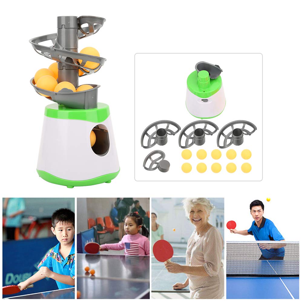 Portable ABS Table Tennis Trainer - Automatic Ping Pong Robot with 10 Balls | Perfect for Indoor Training, Kids Entertainment & Fitness Practice | Great for Home, Office & Gym Use