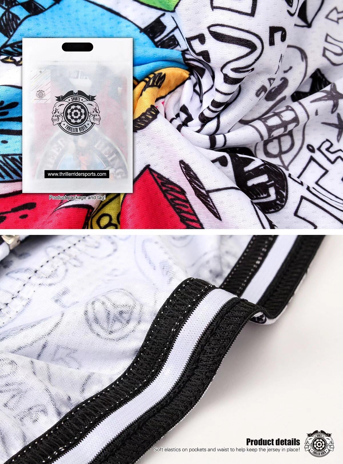 Men's Mountain Bike Short Sleeve Cycling Jersey - Breathable & Moisture-Wicking for Outdoor Sports & Thrill Riding - Perfect for Music Lovers & Adventure Enthusiasts