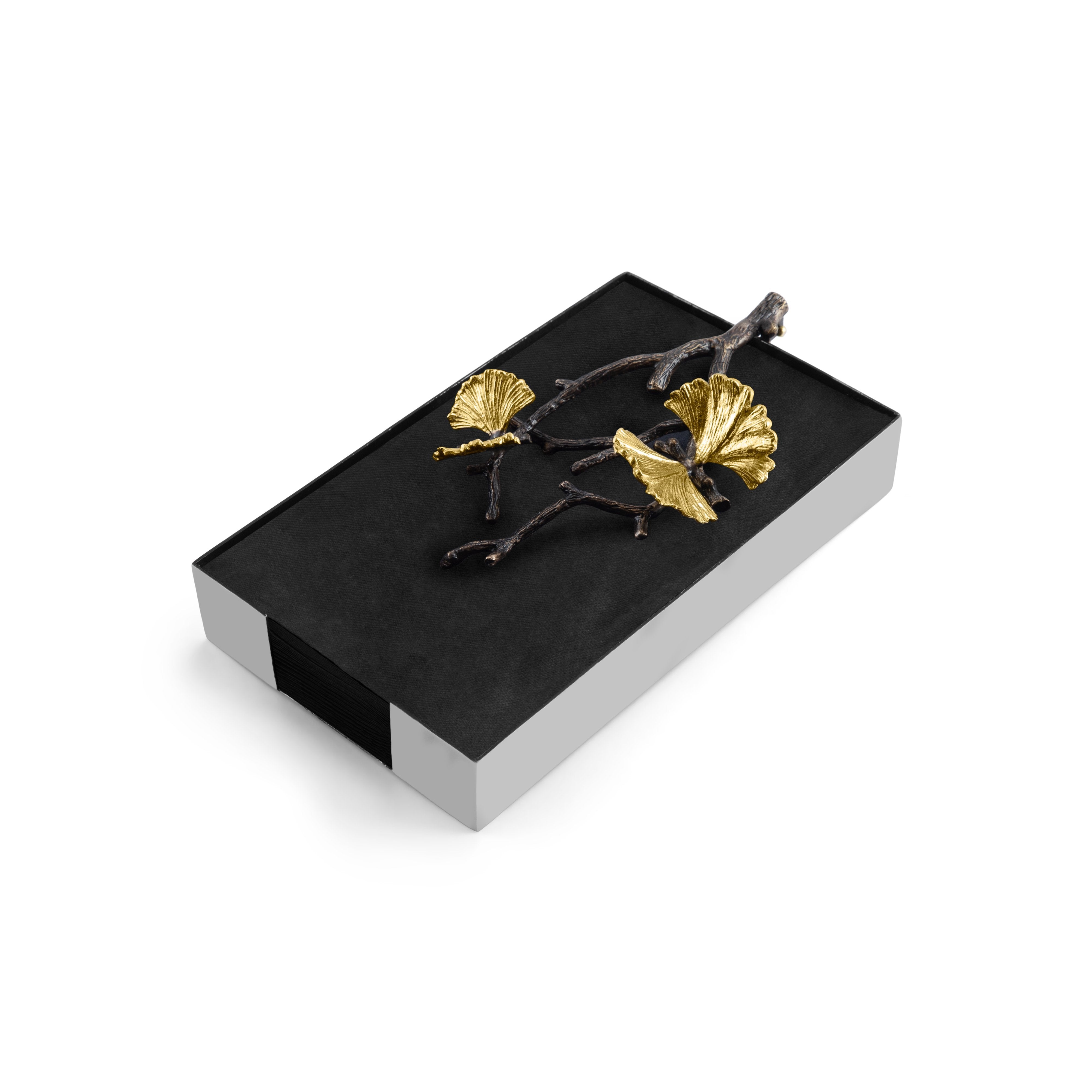 Butterfly Ginkgo Leaf Bathroom Towel Holder - Elegant Guest Hand Towel Rack for Powder Room, Spa, and Luxury Home Decor