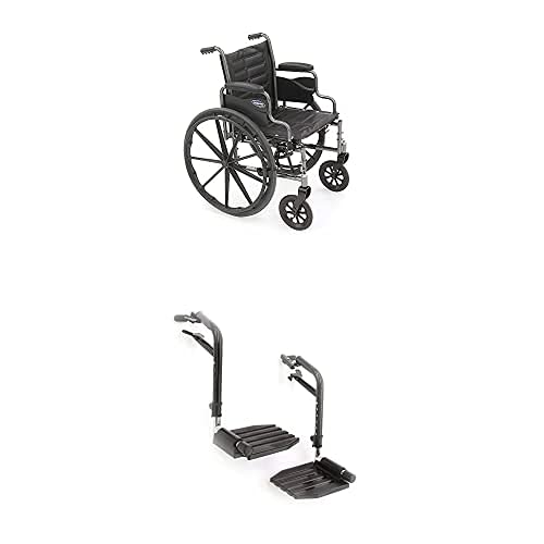 Invacare Tracer EX2 Folding Wheelchair for Adults - 16 Inch Seat with Footrests & Desk Arms - Lightweight Mobility Aid for Home, Travel & Daily Use