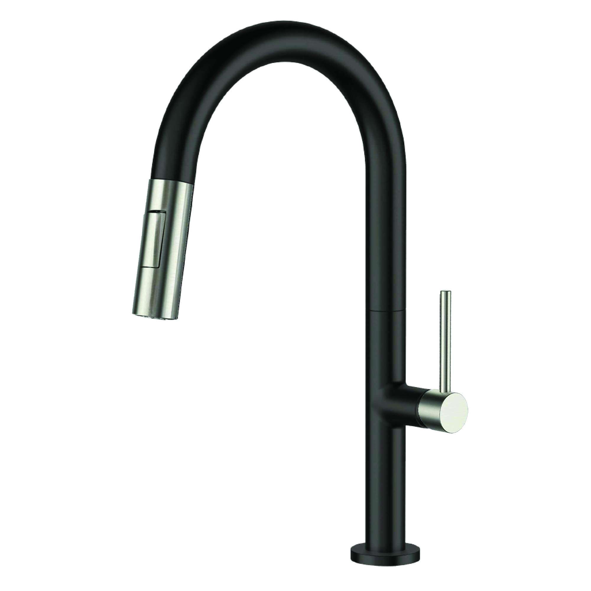 Black Single Handle Pull Down Kitchen Faucet - Modern Matte Finish for Easy Cooking & Dishwashing | Perfect for Home, Restaurant & Commercial Use