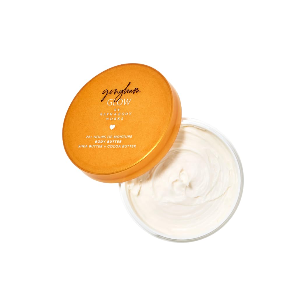 Gingham Glow Whipped Body Butter by Bath & Body - 6.5 oz / 185g Moisturizing Cream for Dry Skin - Luxurious Hydration for Hands, Body & Feet - Perfect for Daily Skincare Routine & Gift Giving (Packaging May Vary)