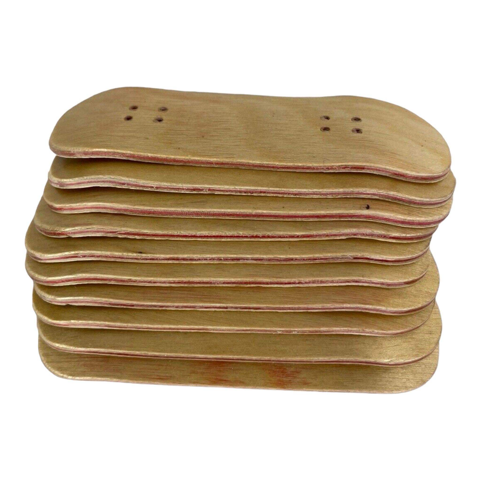 Premium Wooden Fingerboard Tech Deck Skateboard - Natural Wood Grain, No Stains - Set of 10 - Perfect for Skateboarding Tricks, Collecting & DIY Projects
