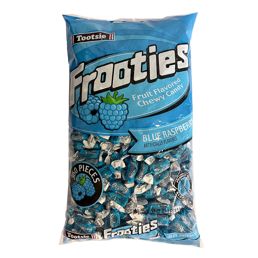Frooties Blue Raspberry Chewy Candy - 360 Count Bulk Bag | Sweet & Tangy Soft Candy for Parties, Halloween Treats, Office Snacks & Movie Nights