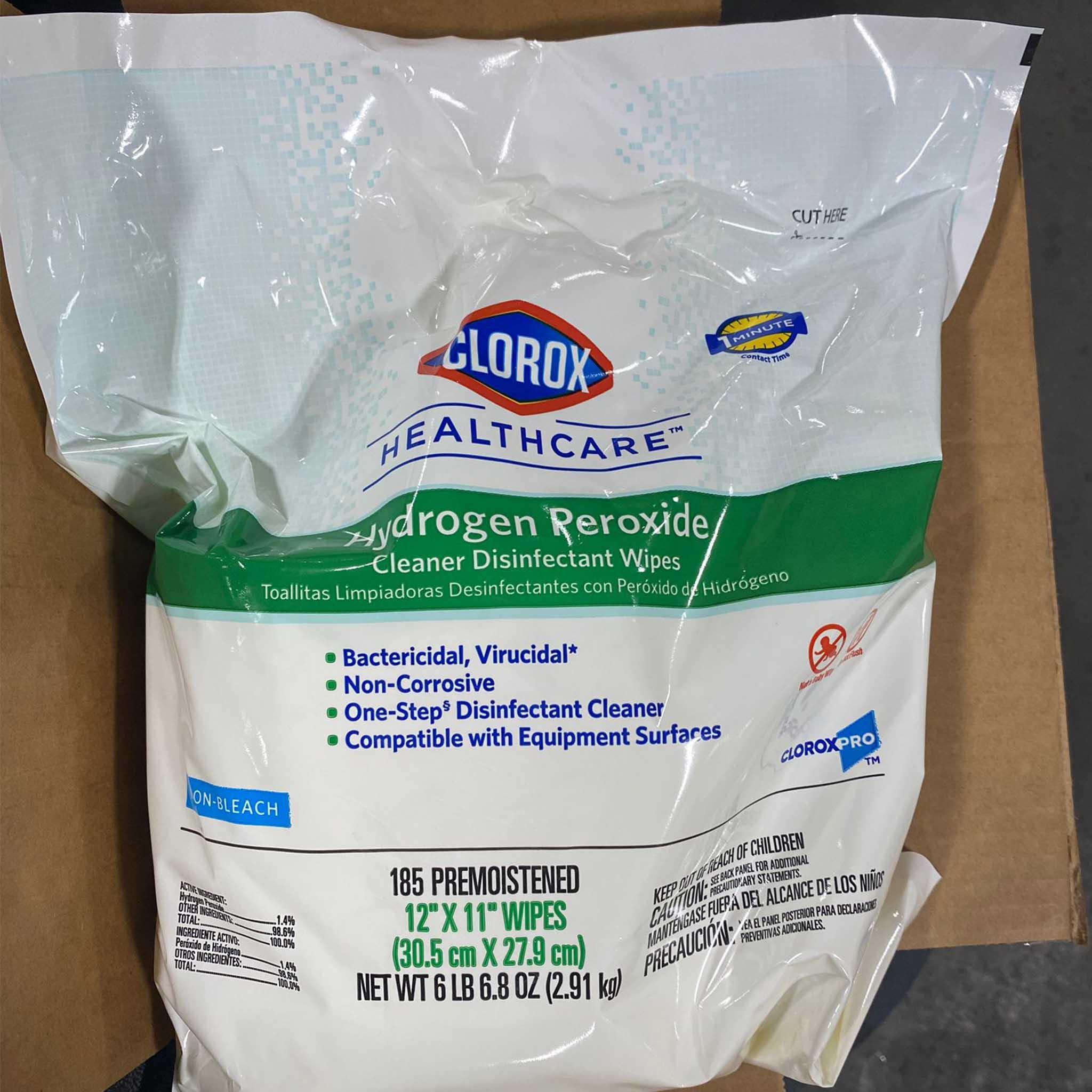 Clorox Healthcare Hydrogen Peroxide Cleaner Wipes - 12 Pack | Disinfectant Wipes for Hospitals, Clinics & Home Use | Kills 99.9% of Germs & Viruses