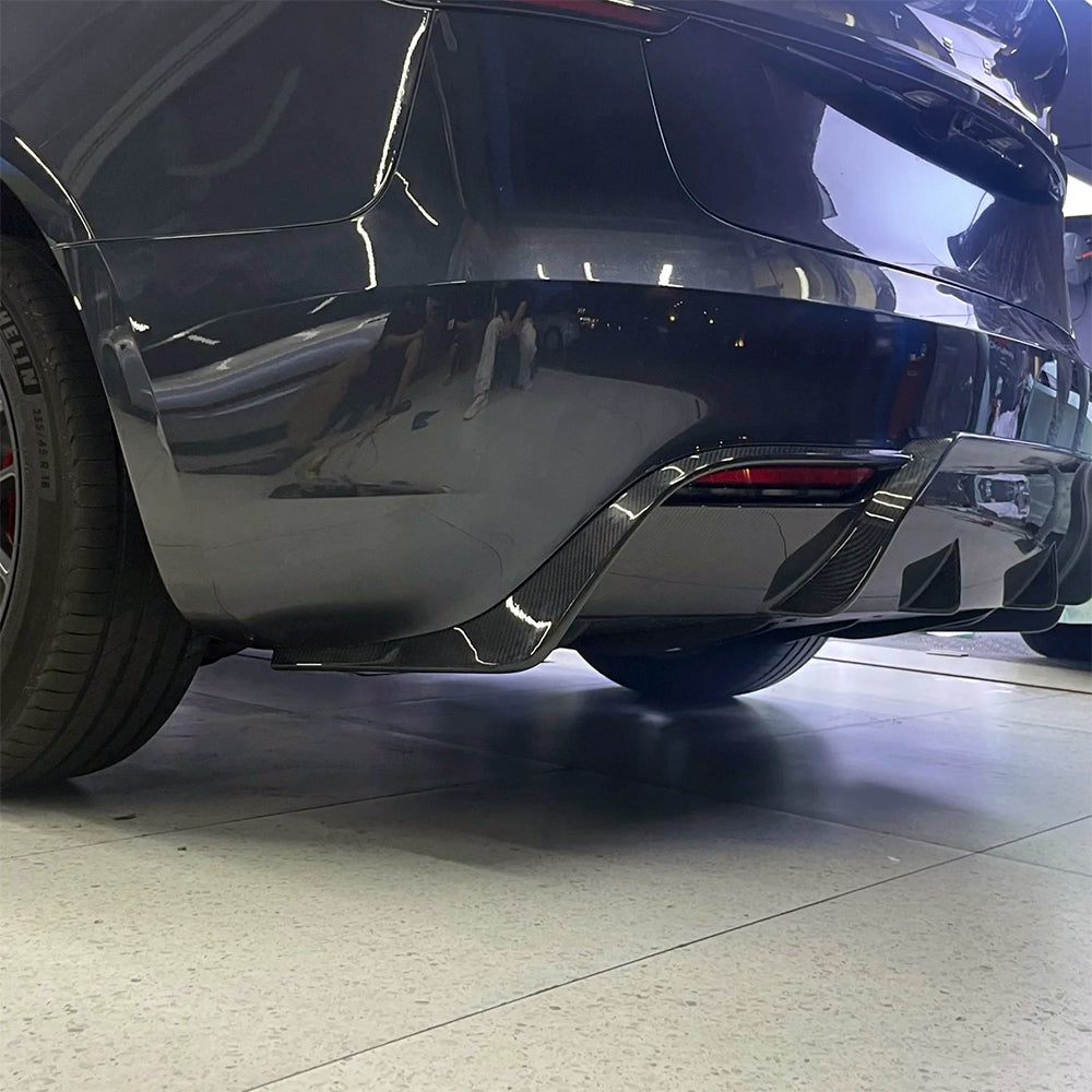 Premium Real Carbon Fiber Rear Diffuser for Tesla Model 3 2024+ - OEM Fit Aerodynamic Upgrade Kit (Standard & Long Range Models) | Enhance Performance & Style for Street Racing & Car Shows