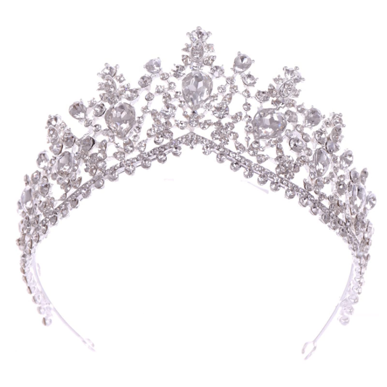 Elegant Rhinestone Wedding Crown & Tiara for Women - MuslimStreet Jeweled Queen Crown with Gemstones | Perfect for Bridal, Costume Parties & Special Occasions