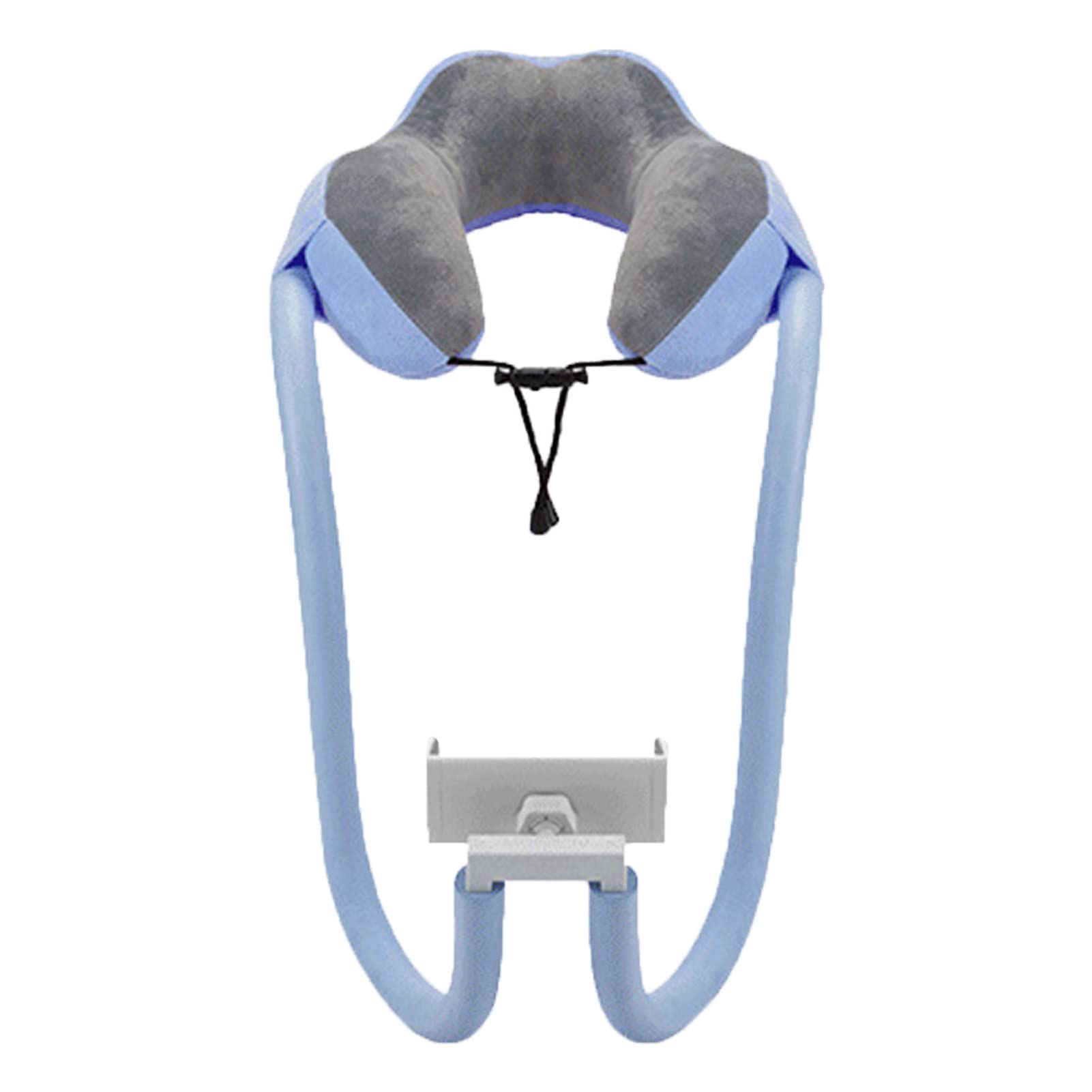 AMONIDA U-Shaped Travel Pillow with Phone Holder - Comfortable Neck Support for Airplane, Car, Home & Office Use - Hands-Free Phone Stand for Watching Videos & Relaxing