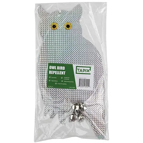Owl Bird Repellent Reflective Holographic Scare Tape - 2 Pack for Garden, Farm & Outdoor Pest Control - Durable & Weatherproof Bird Deterrent