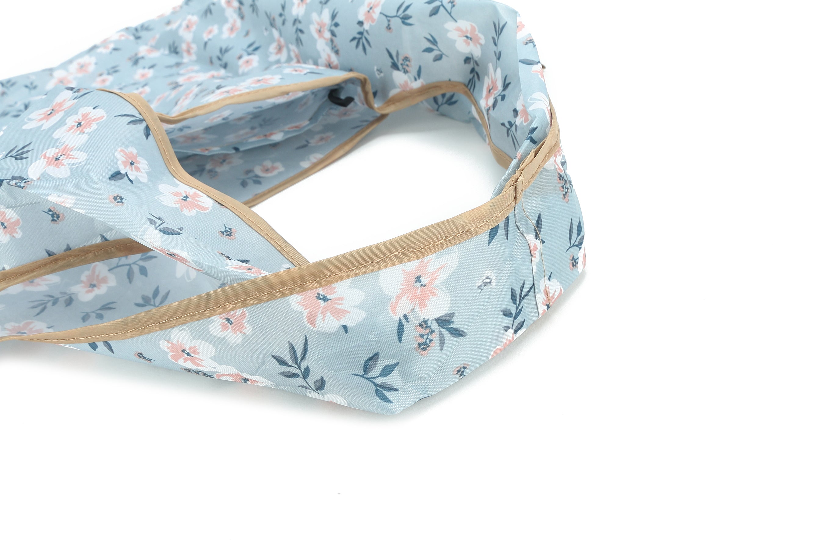 Jackie Lily Blue Foldable Bag - Compact & Stylish Reusable Shopping Tote for Travel, Groceries & Beach