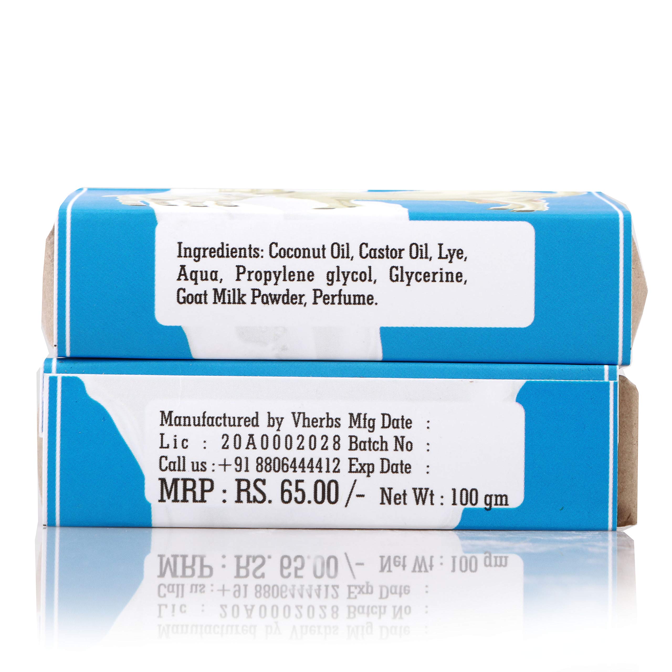 V-Herbs Handcrafted Goat Milk Soap - 100% Natural Organic Bath Bar (4 x 100g) | Moisturizing Skin Care for Dry Sensitive Skin | Perfect for Daily Shower & Gift Sets