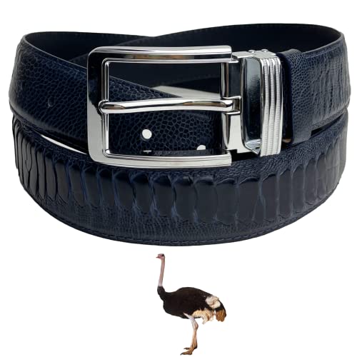 Navy Blue-ostrich Leg-pin Buckle