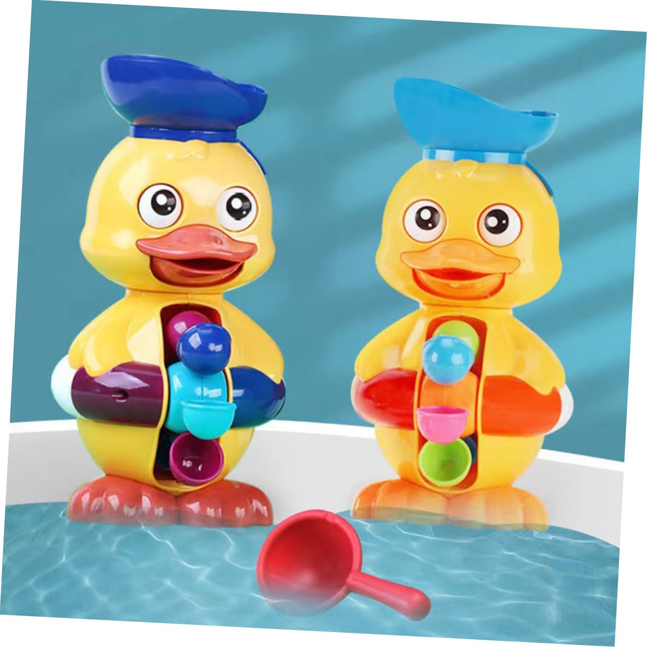 FAVOMOTO 2 Sets Cute Duck Bath Toys for Kids - Floating Animal Bath Toys for Toddlers, Fun Summer Water Play Toys for Pool & Bathtime - Perfect for Sensory Play and Baby Bath Time Gifts