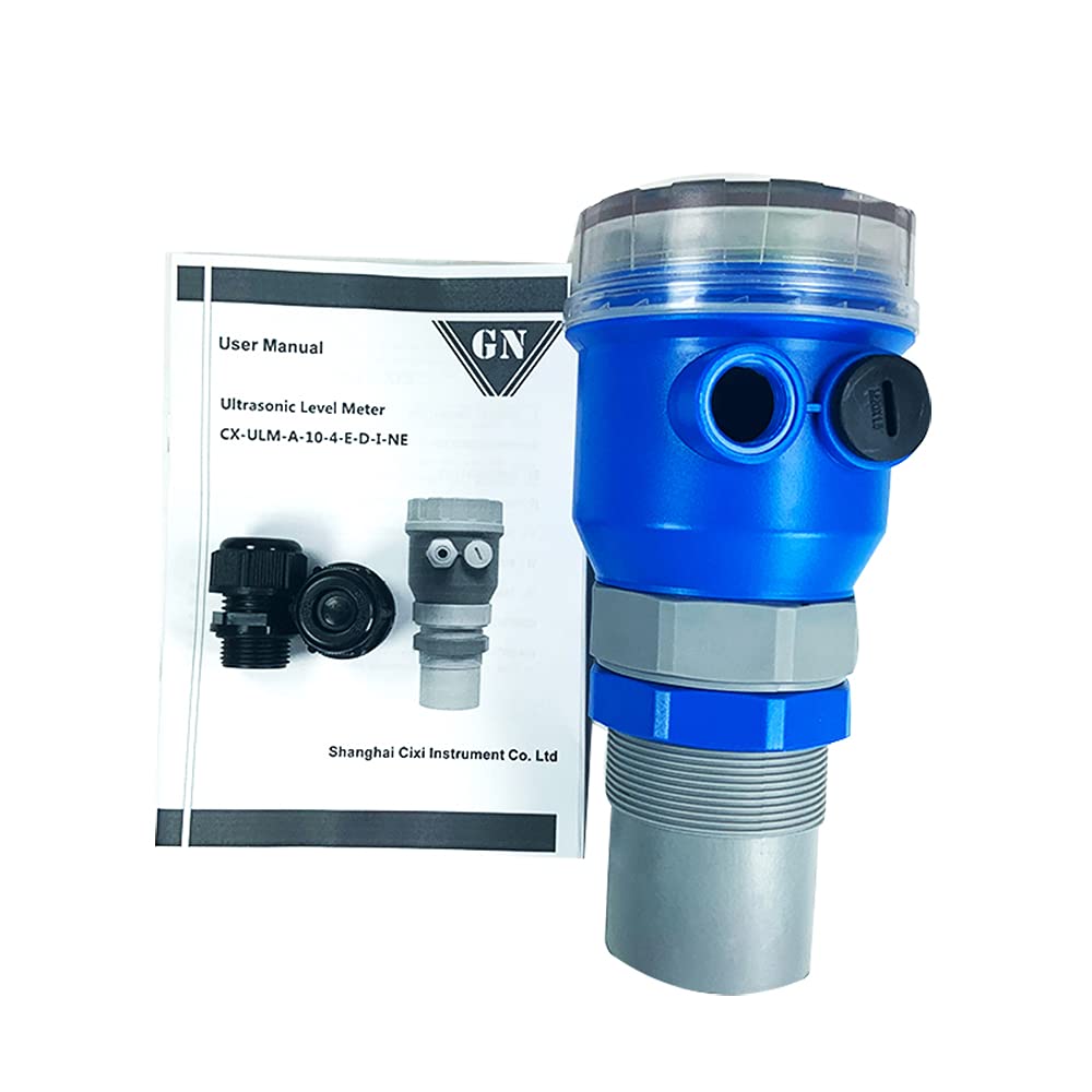 Ultrasonic Level Sensor for Water Tank, Oil, Gasoline & Diesel - 15M Range, 4-20mA + 220V - Liquid Level Measurement Transmitter for Industrial & Home Use