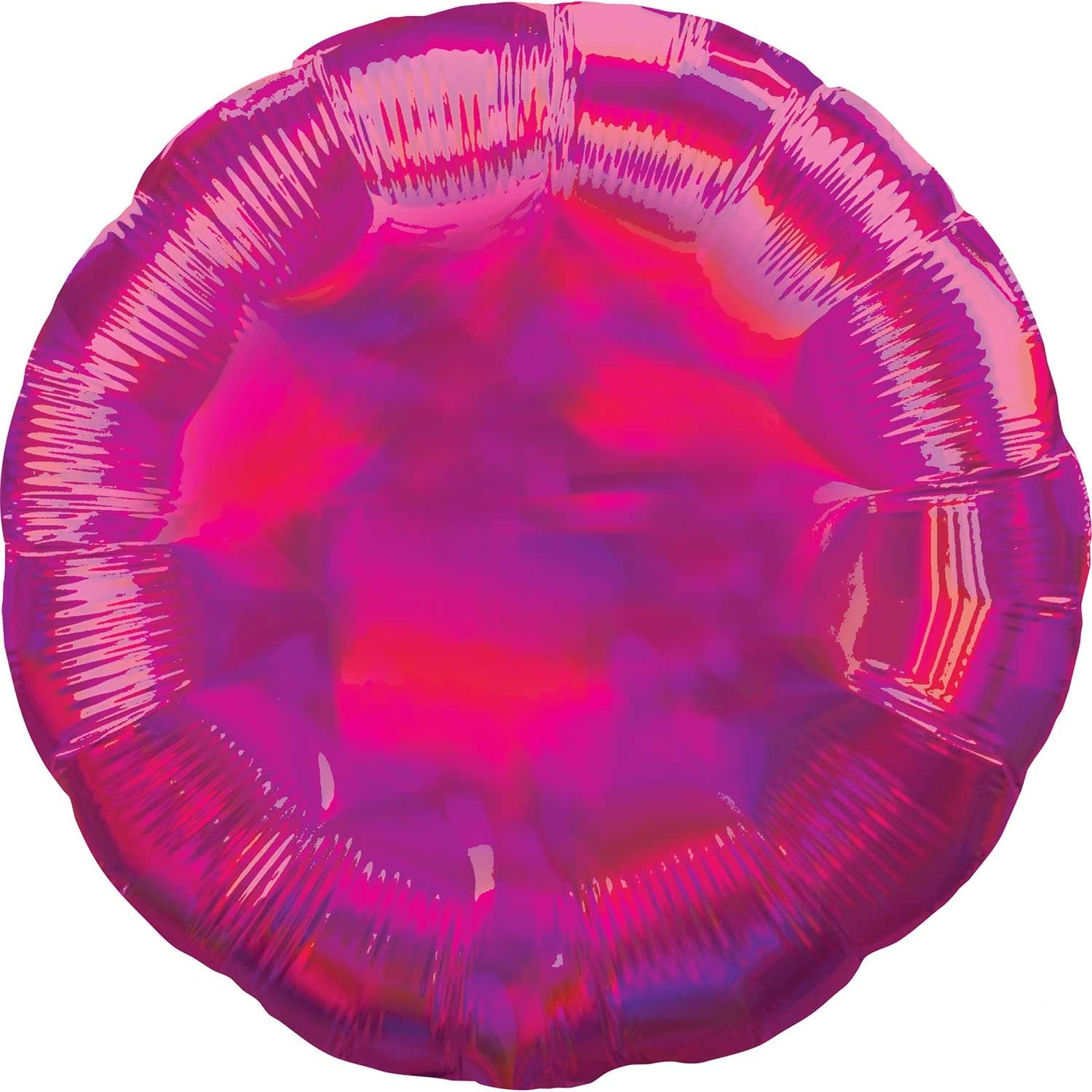 45cm Standard Holographic Iridescent Magenta Circle Balloon - Party Decorations, Birthday Supplies, Baby Shower Decor, Wedding Centerpiece, Photo Backdrop Prop