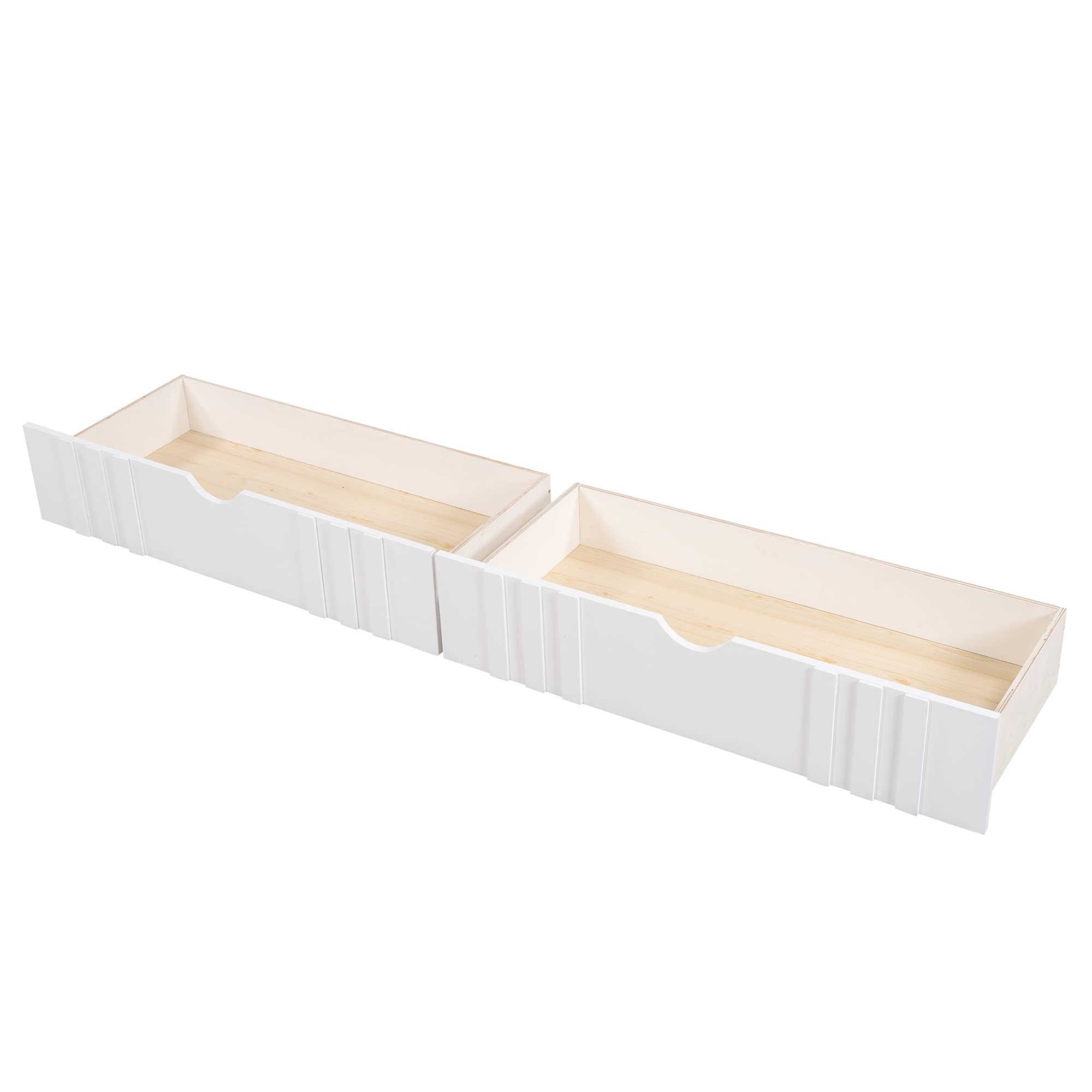 Solid Wood Twin Daybed with 2 Drawers & Slat Support - Sturdy Dual-Use Sofa Bed Frame for Bedroom or Living Room, No Box Spring Needed (White) | Perfect for Guest Rooms, Small Spaces & Home Offices