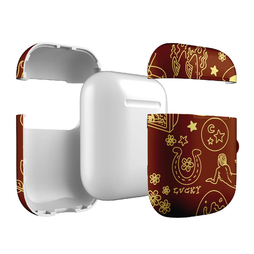 Premium Silicone AirPods Case with Flash Chocolate Design - Shockproof & Scratch-Resistant Cover for Apple AirPods 1/2/3 Pro - Perfect for Gym, Travel & Daily Use