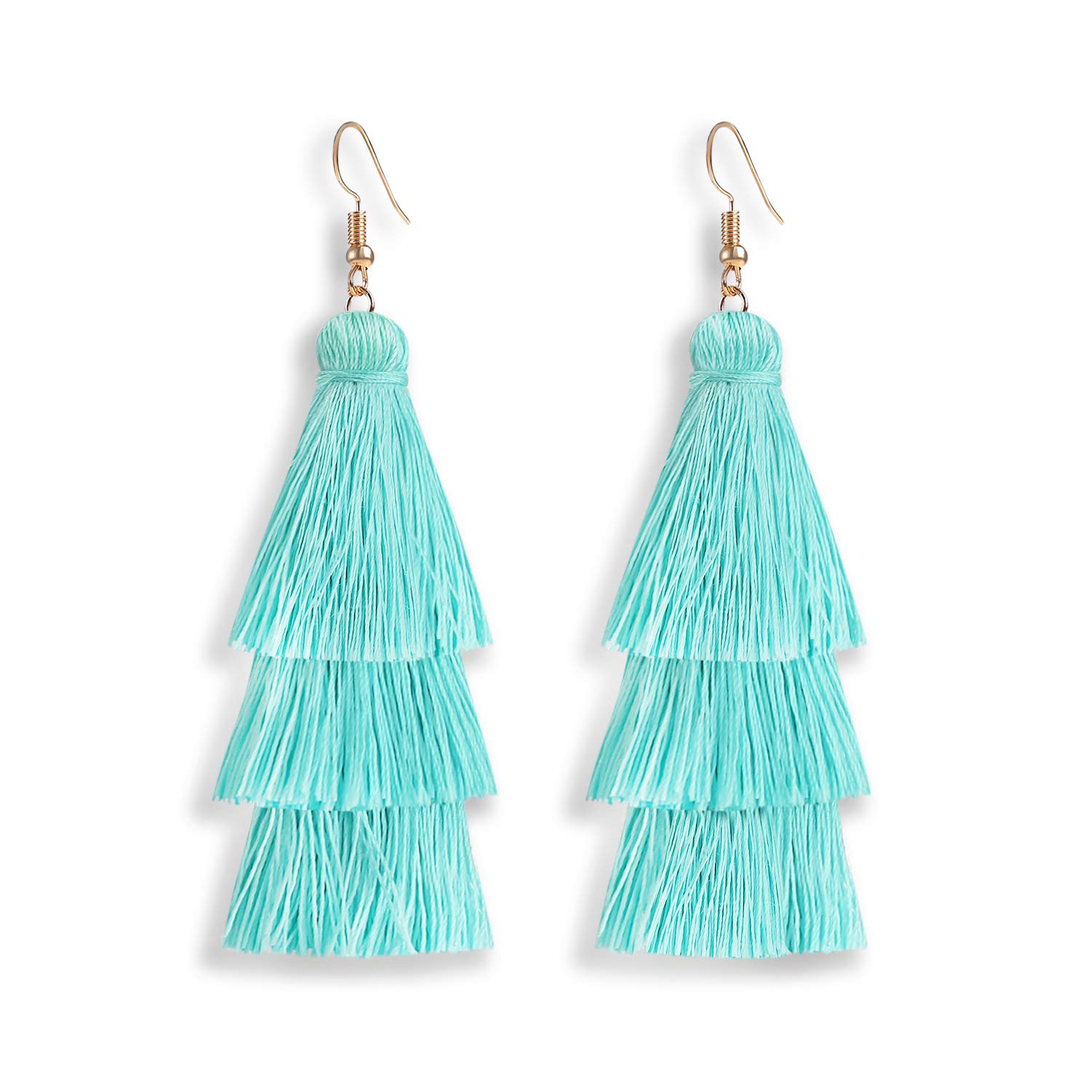Bohemian 3-Tier Layered Tassel Earrings for Women – Big Dangle Drop Fashion Jewelry, Valentine's Day & Birthday Gift for Teen Girls | Perfect for Parties, Weddings & Casual Wear