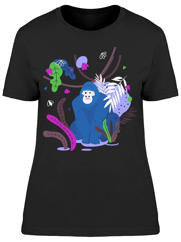 Gorilla Flat Hand Drawn T-Shirt for Women - Soft Cotton Graphic Tee for Casual Wear, Street Style & Everyday Outfits