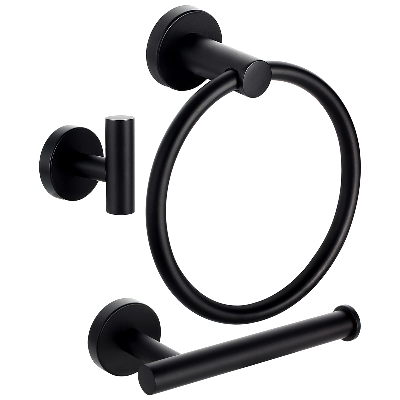 Stainless Steel Bathroom Hardware Set - Towel Rack, Toilet Paper Holder for Home & Hotel Use