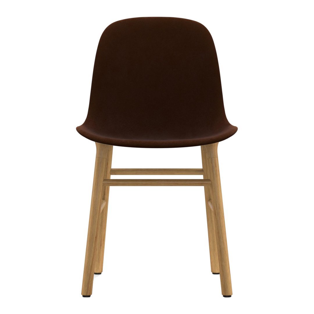 Modern Upholstered Form Chair with Solid Wood Legs - Comfortable Lounge Chair for Living Room, Bedroom, or Office
