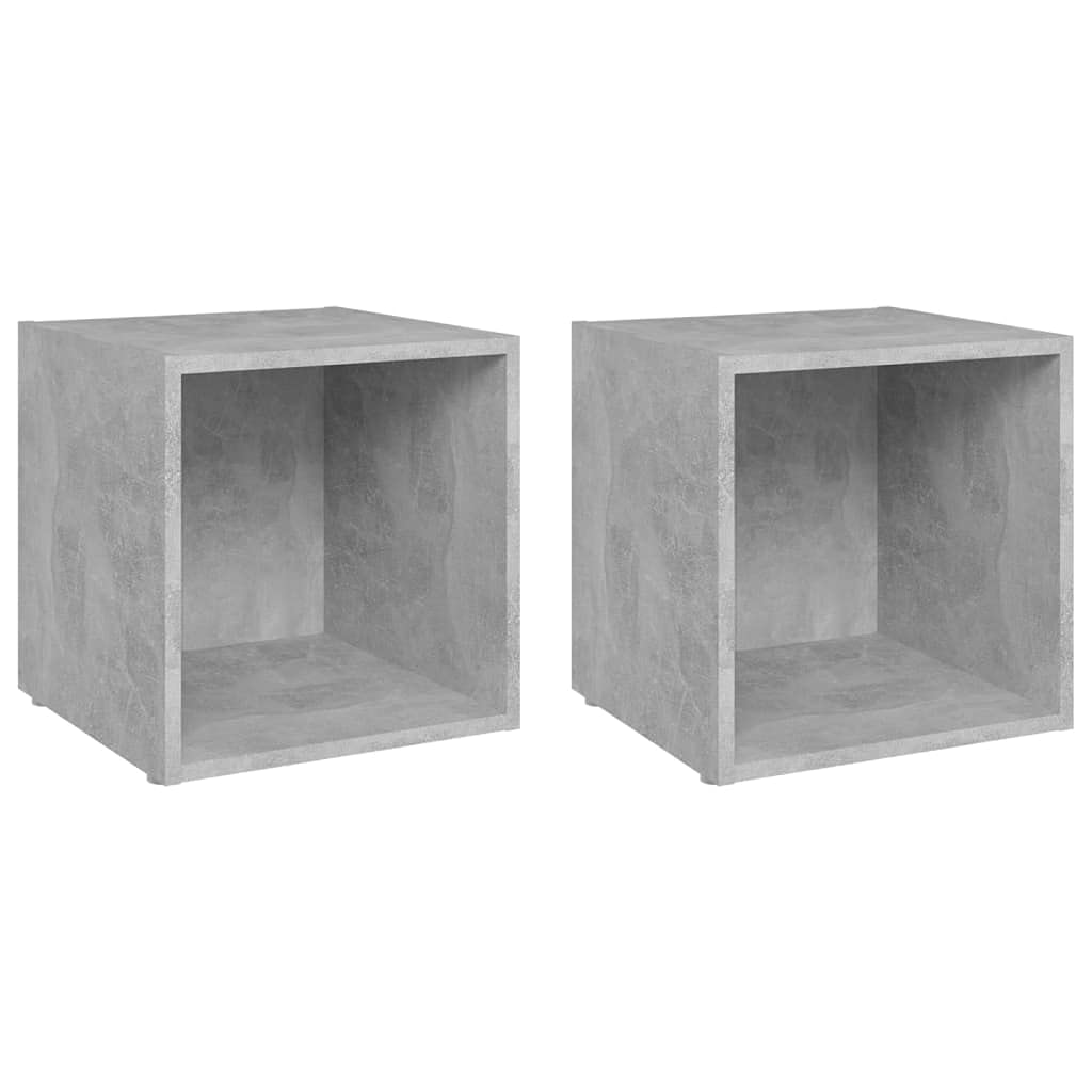 Modern TV Stand Cube Organizer with Storage Compartments - 2-Piece Set (14.6