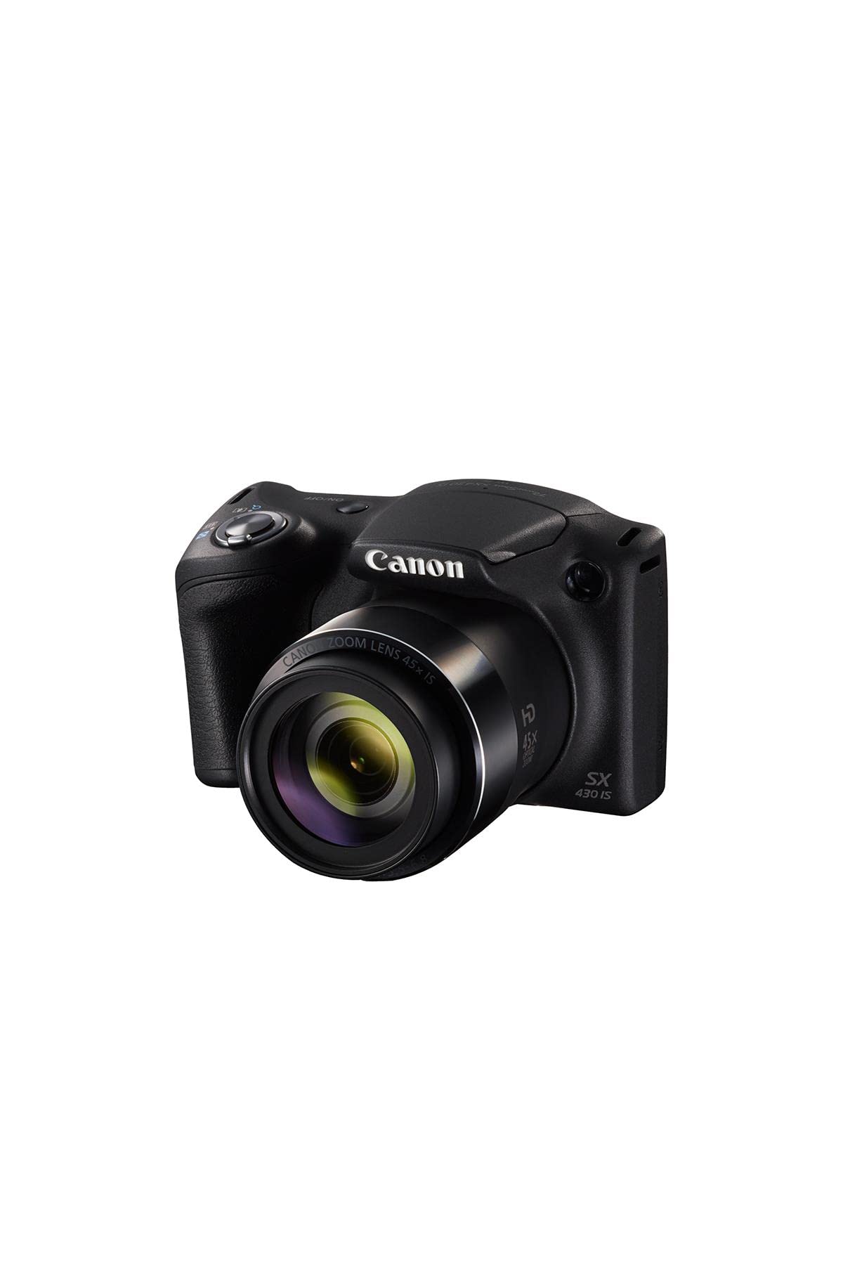 Canon PowerShot SX430 IS 20MP Digital Camera with 45x Optical Zoom - Black (Renewed) | Compact Point & Shoot for Travel, Vlogging & Everyday Photography
