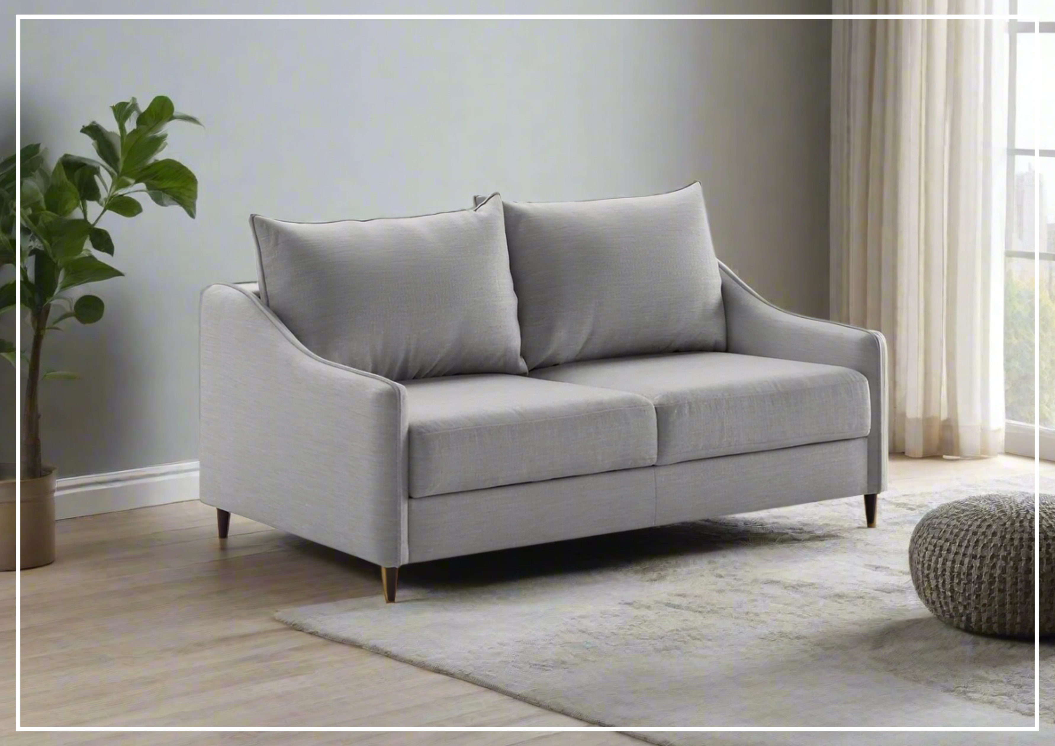 Luonto Ethos Fabric Full XL Sleeper Sofa - 2 Gray Color Options | Space-Saving Convertible Sofa Bed for Small Apartments & Guest Rooms