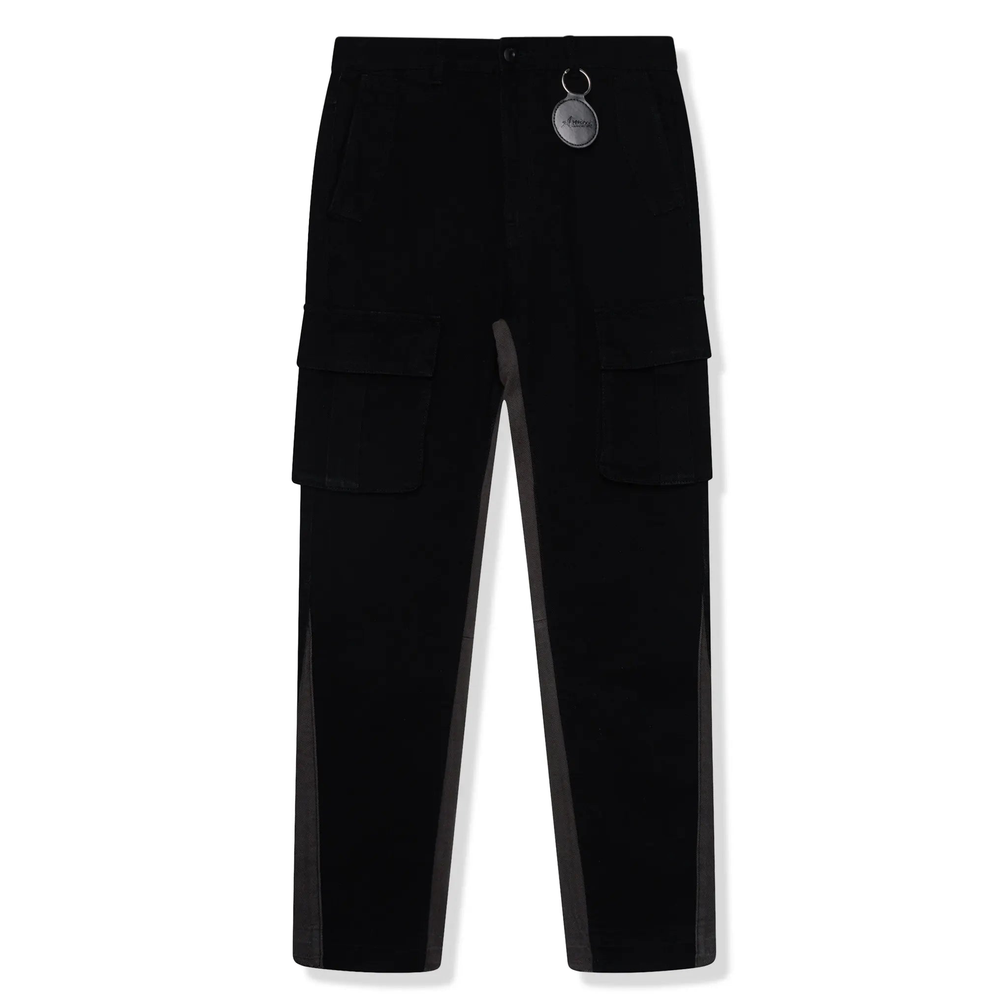 Amicci Renzo Flare Cargo Pants for Women - Black High Waist Casual Trousers with Pockets | Perfect for Streetwear, Work & Outdoor Activities