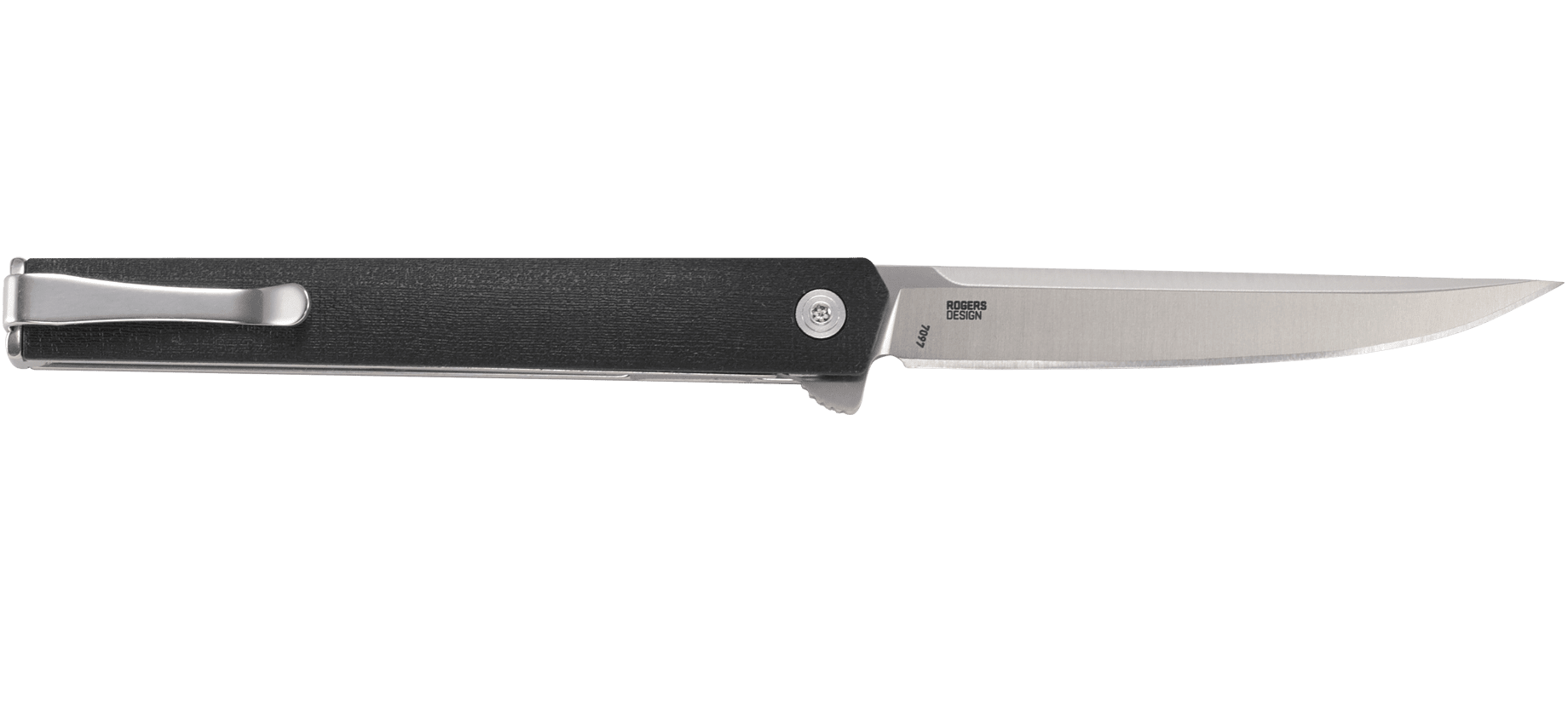 CRKT 7097 CEO Flipper Knife - Satin Blade & Black Glass-Reinforced Nylon Handle - EDC Pocket Knife for Everyday Carry, Outdoor Activities & Survival Gear