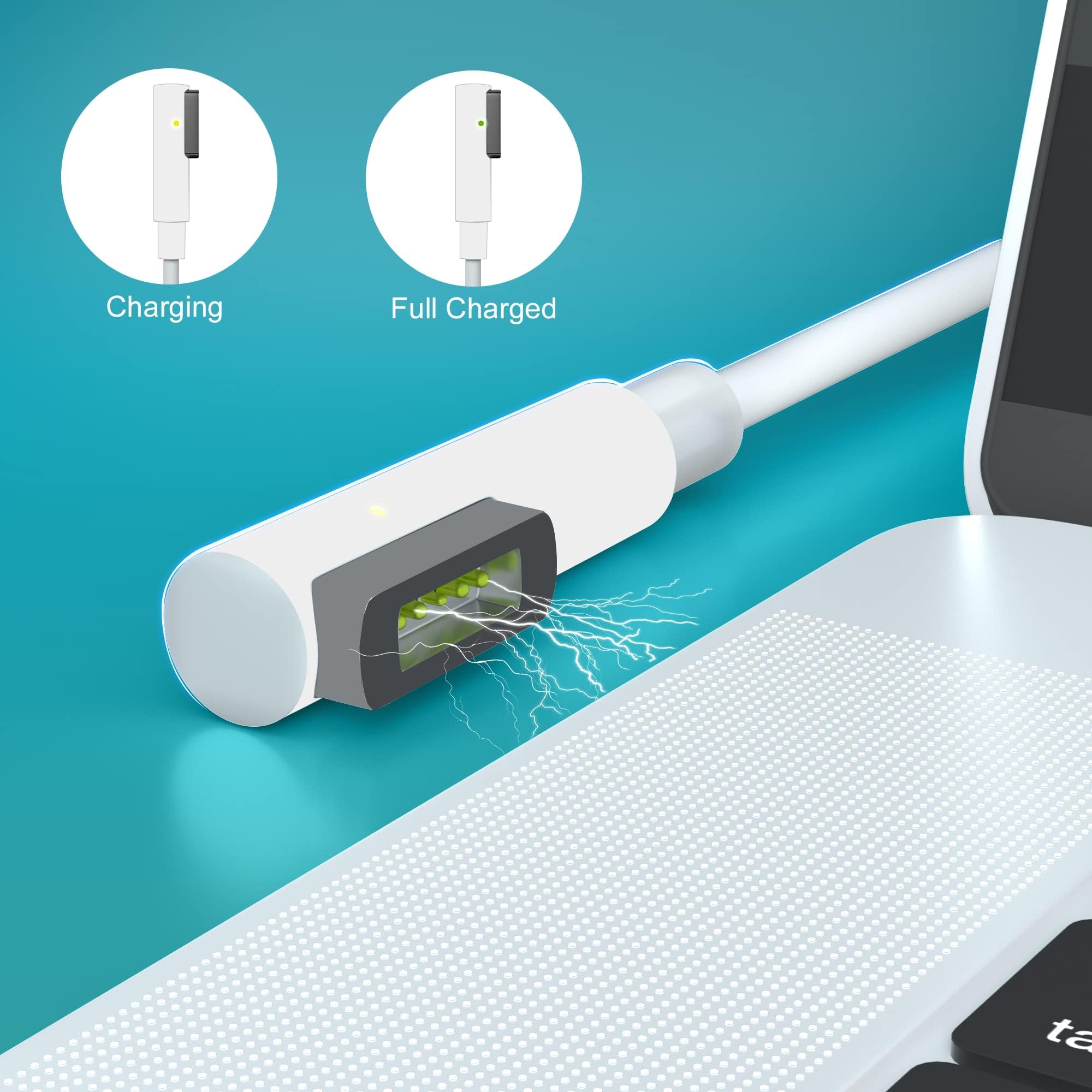 Original MacBook Pro Charger 60W - Replacement Power Adapter for 13-inch MacBook Pro (Mid 2012 & Earlier) & MacBook Air (2011 & Earlier) with L-Tip Connector - Perfect for Home, Office & Travel Use